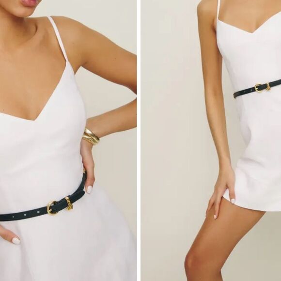 Reformation Holt A-Linen Dress Size 0 NEW $218